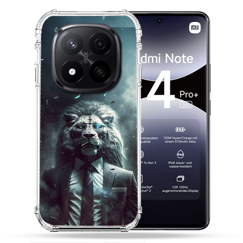 Coque Renforcée Pour Xiaomi Redmi Note 14 PRO PLUS 5G Animal Lion Business