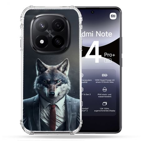 Coque Renforcée Pour Xiaomi Redmi Note 14 PRO PLUS 5G Animal Loup Business
