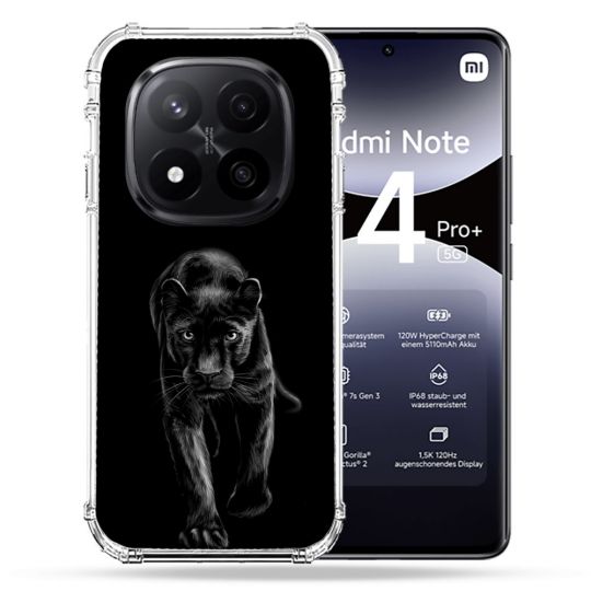 Coque Renforcée Pour Xiaomi Redmi Note 14 PRO PLUS 5G Animal Panthère Noire