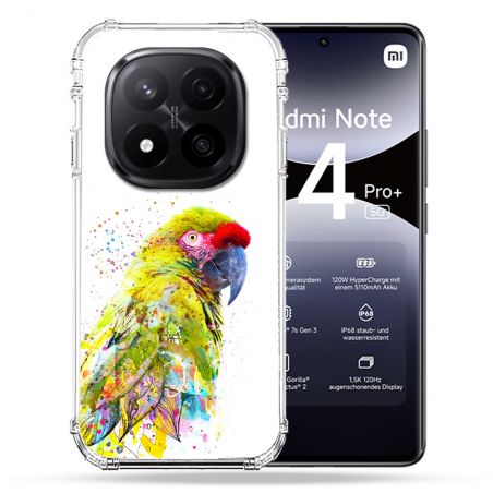 Coque Renforcée Pour Xiaomi Redmi Note 14 PRO PLUS 5G Animal Perroquet Jaune