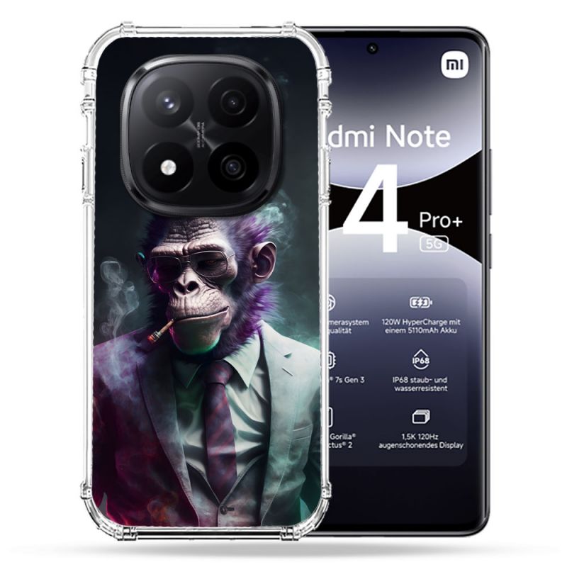 Coque Renforcée Pour Xiaomi Redmi Note 14 PRO PLUS 5G Animal Singe Business