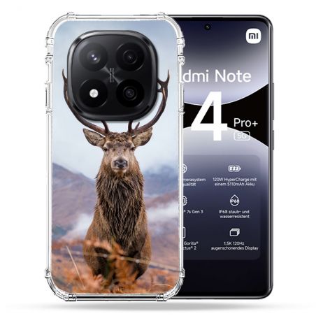 Coque Renforcée Pour Xiaomi Redmi Note 14 PRO PLUS 5G Chasse Chevreuil Montagne