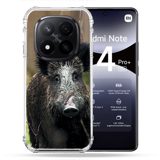 Coque Renforcée Pour Xiaomi Redmi Note 14 PRO PLUS 5G Chasse Sanglier bois