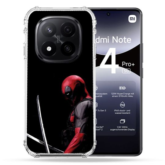 Coque Renforcée Pour Xiaomi Redmi Note 14 PRO PLUS 5G Deadpool Epee