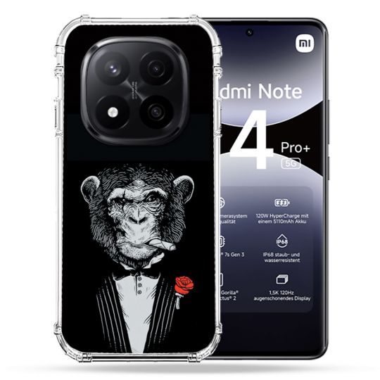 Coque Renforcée Pour Xiaomi Redmi Note 14 PRO PLUS 5G Decale Singe Mafia