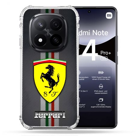 Coque Renforcée Pour Xiaomi Redmi Note 14 PRO PLUS 5G Ferrari Carbone
