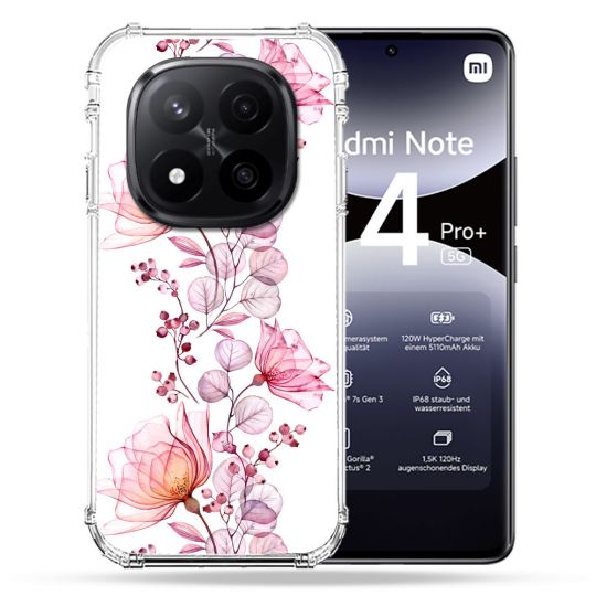 Coque Renforcée Pour Xiaomi Redmi Note 14 PRO PLUS 5G Fleur Eclosion