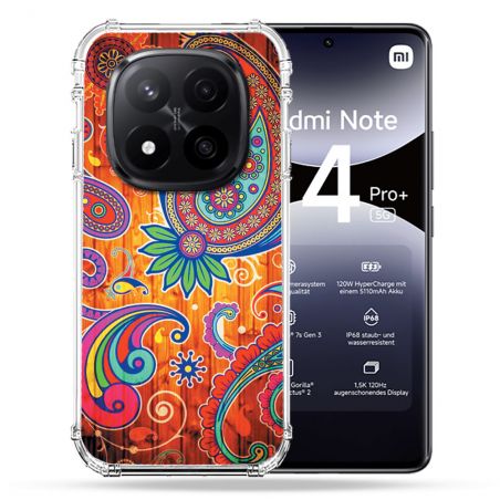 Coque Renforcée Pour Xiaomi Redmi Note 14 PRO PLUS 5G Fleur Psychedelic