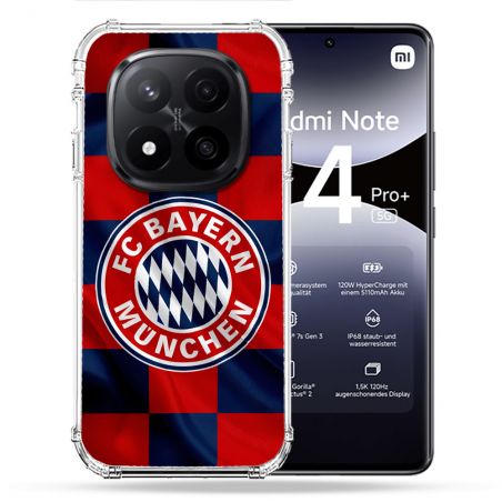 Coque Renforcée Pour Xiaomi Redmi Note 14 PRO PLUS 5G Foot Bayern Munich Carreaux