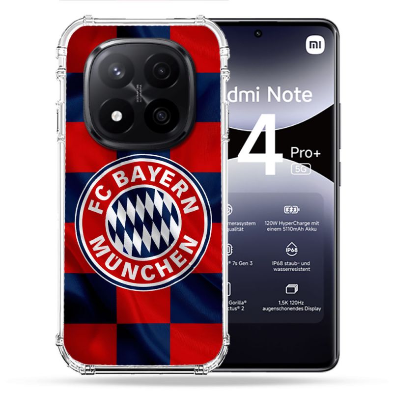 Coque Renforcée Pour Xiaomi Redmi Note 14 PRO PLUS 5G Foot Bayern Munich Carreaux