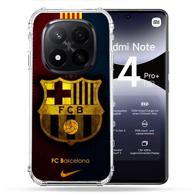 Coque Renforcée Pour Xiaomi Redmi Note 14 PRO PLUS 5G Foot FC Barcelone Vintage