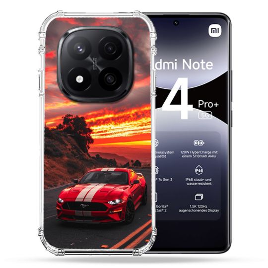 Coque Renforcée Pour Xiaomi Redmi Note 14 PRO PLUS 5G Ford Mustang GT500 Rouge