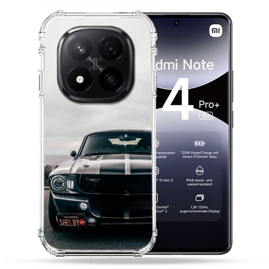 Coque Renforcée Pour Xiaomi Redmi Note 14 PRO PLUS 5G Ford Mustang GT500 Vintage