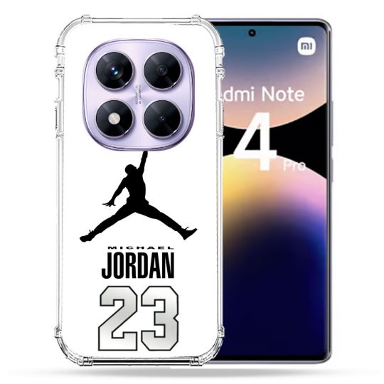 Coque Renforcée Pour Xiaomi Redmi Note 14 PRO 4G Jordan 23 Blanc