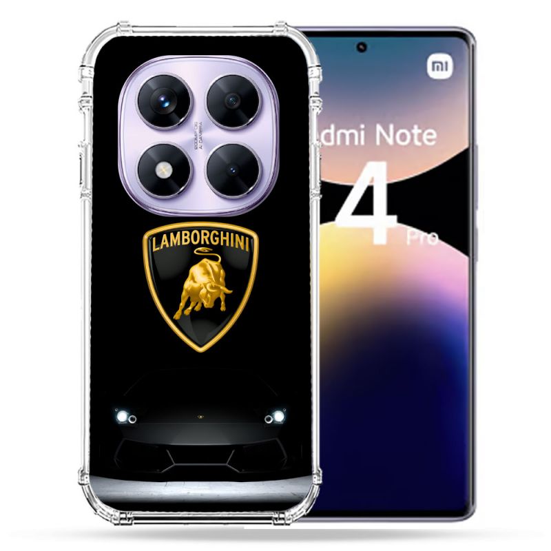 Coque Renforcée Pour Xiaomi Redmi Note 14 PRO 4G Lamborghini Noir