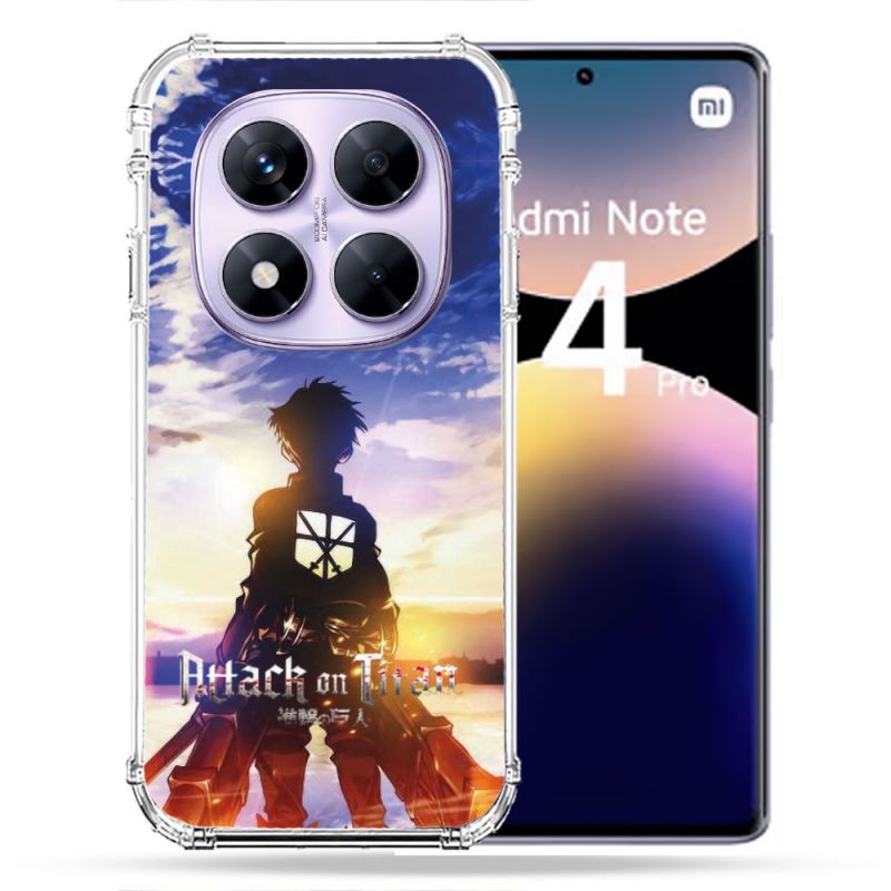 Coque Renforcée Pour Xiaomi Redmi Note 14 PRO 4G Manga Attaque Titans Soleil
