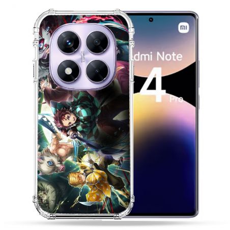 Coque Renforcée Pour Xiaomi Redmi Note 14 PRO 4G Manga Demon Slayer Groupe