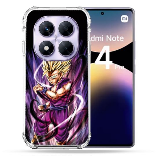 Coque Renforcée Pour Xiaomi Redmi Note 14 PRO 4G Manga Dragon Ball Sangohan Violet