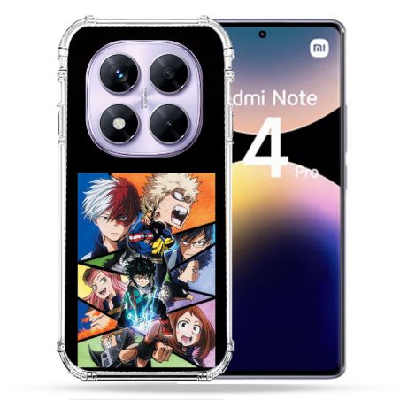 Coque Renforcée Pour Xiaomi Redmi Note 14 PRO 4G Manga My Hero Academia Noir