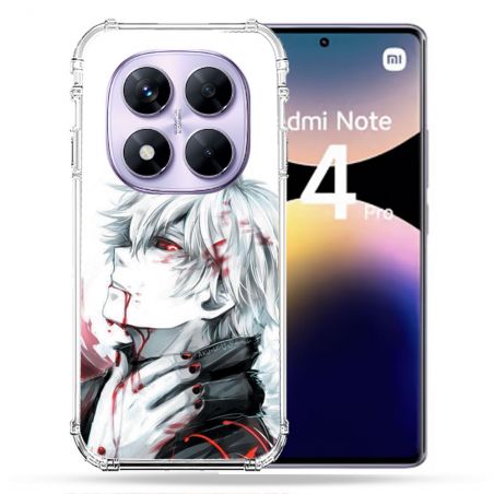 Coque Renforcée Pour Xiaomi Redmi Note 14 PRO 4G Manga Tokyo Ghoul Kaneki Blanc