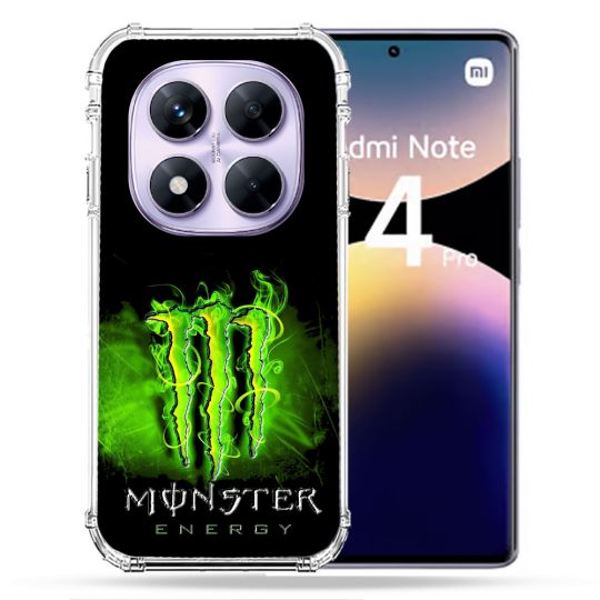 Coque Renforcée Pour Xiaomi Redmi Note 14 PRO 4G Monster Energy Vert