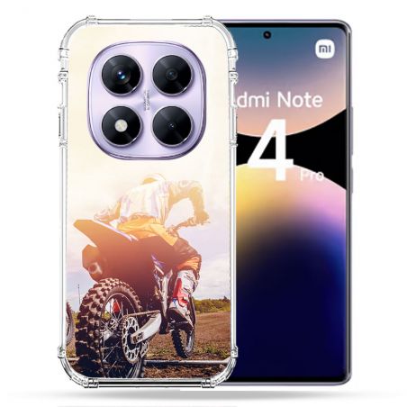 Coque Renforcée Pour Xiaomi Redmi Note 14 PRO 4G Moto Cross Soleil