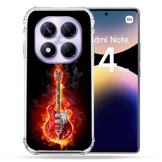 Coque Renforcée Pour Xiaomi Redmi Note 14 PRO 4G Musique Guitare Electrique