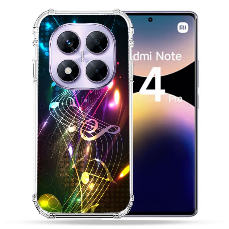 Coque Renforcée Pour Xiaomi Redmi Note 14 PRO 4G Musique Partition Multicolore