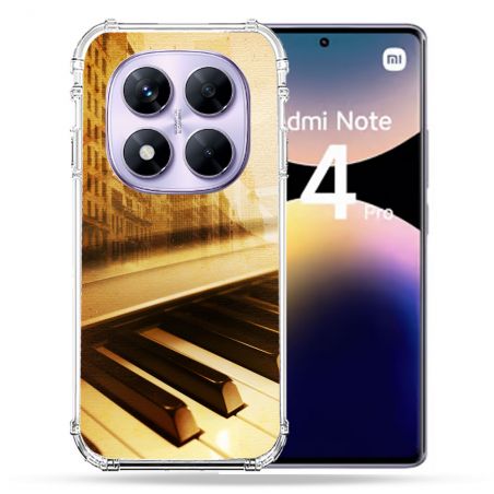 Coque Renforcée Pour Xiaomi Redmi Note 14 PRO 4G Musique Piano Retro