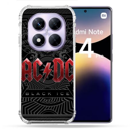Coque Renforcée Pour Xiaomi Redmi Note 14 PRO 4G Musique Rock ACDC Rouge