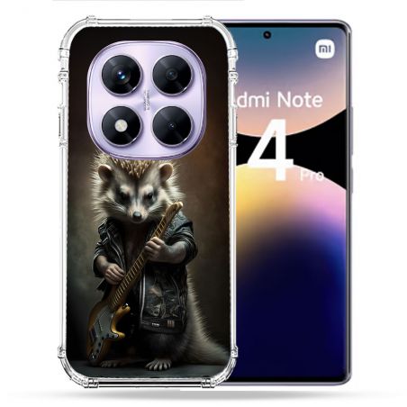 Coque Renforcée Pour Xiaomi Redmi Note 14 PRO 4G Musique Rock Herisson