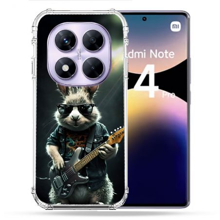 Coque Renforcée Pour Xiaomi Redmi Note 14 PRO 4G Musique Rock Lapin