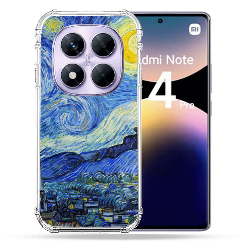 Coque Renforcée Pour Xiaomi Redmi Note 14 PRO 4G Peinture La nuit étoilée