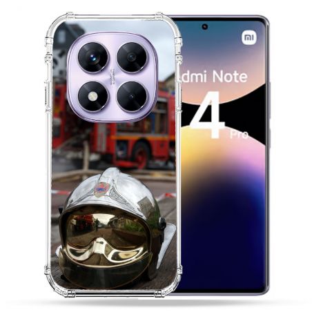Coque Renforcée Pour Xiaomi Redmi Note 14 PRO 4G Pompier Casque Camion