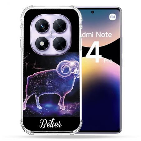 Coque Renforcée Pour Xiaomi Redmi Note 14 PRO 4G Signe Zodiaque 2 Bélier