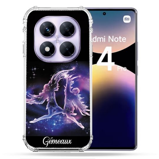 Coque Renforcée Pour Xiaomi Redmi Note 14 PRO 4G Signe Zodiaque 2 Gémeaux