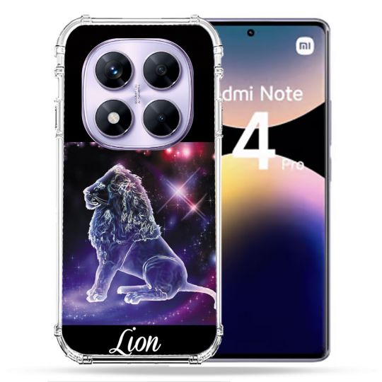Coque Renforcée Pour Xiaomi Redmi Note 14 PRO 4G Signe Zodiaque 2 Lion