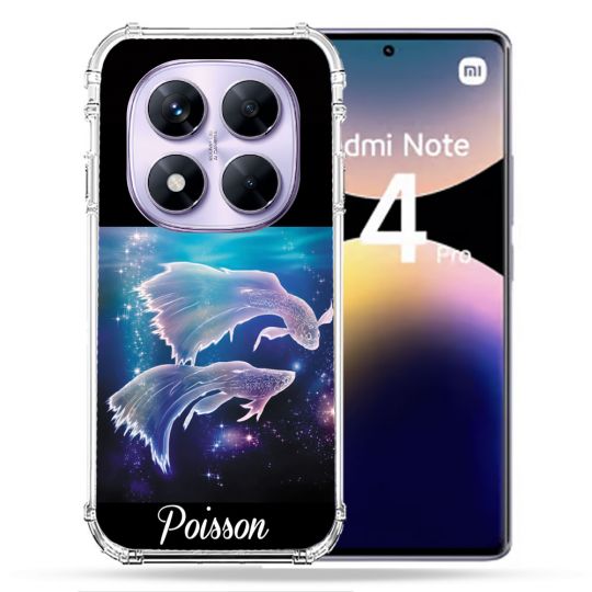 Coque Renforcée Pour Xiaomi Redmi Note 14 PRO 4G Signe Zodiaque 2 Poisson