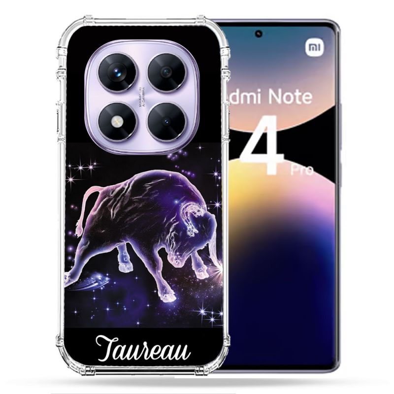 Coque Renforcée Pour Xiaomi Redmi Note 14 PRO 4G Signe Zodiaque 2 Taureau