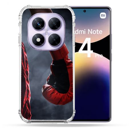 Coque Renforcée Pour Xiaomi Redmi Note 14 PRO 4G Sport Boxe Gant Rouge