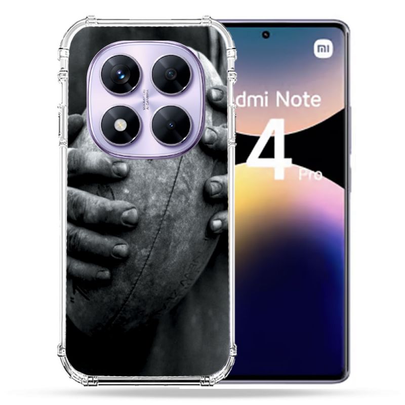 Coque Renforcée Pour Xiaomi Redmi Note 14 PRO 4G Sport Rugby Ballon Vintage