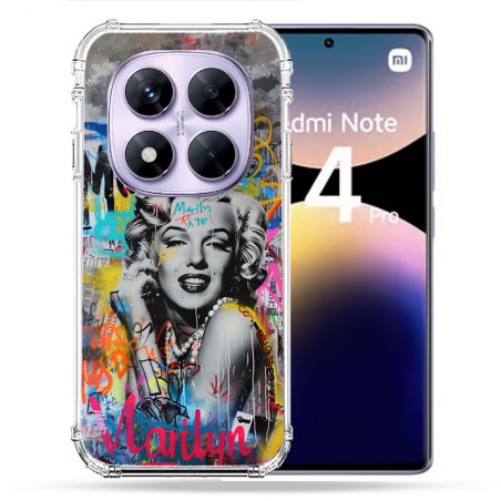 Coque Renforcée Pour Xiaomi Redmi Note 14 PRO 4G Street Art Maryline Monroe