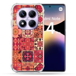Coque Renforcée Pour Xiaomi Redmi Note 14 PRO 4G Texture Carreau Ciment Rouge
