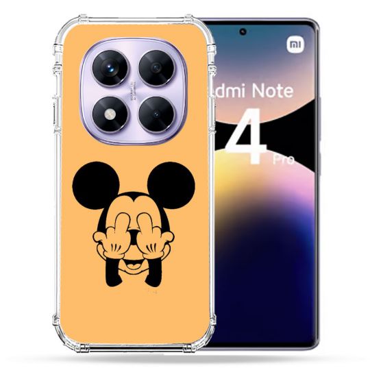 Coque Renforcée Transparente Pour Xiaomi Redmi Note 14 PRO 4G Mickey doigt