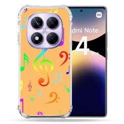 Coque Renforcée Transparente Pour Xiaomi Redmi Note 14 PRO 4G Note Musique Colore