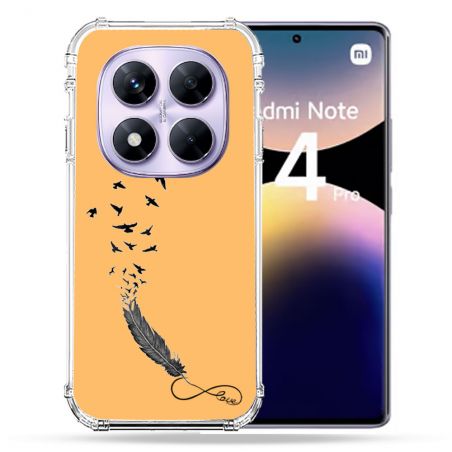 Coque Renforcée Transparente Pour Xiaomi Redmi Note 14 PRO 4G Plume Infini