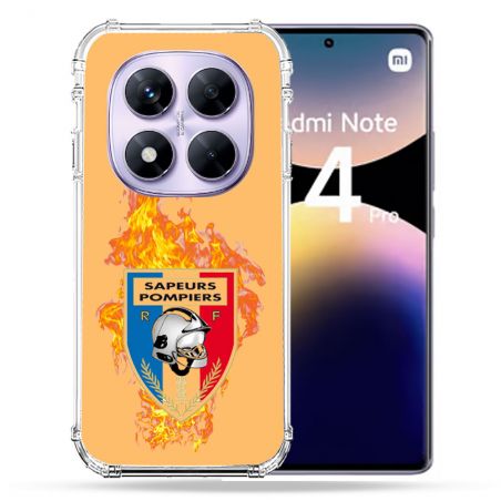 Coque Renforcée Transparente Pour Xiaomi Redmi Note 14 PRO 4G Pompier Feu
