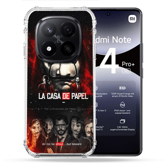 Coque Renforcée Pour Xiaomi Redmi Note 14 PRO PLUS 5G La Casa De Papel