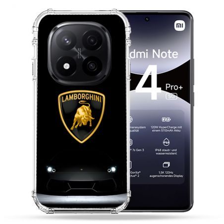 Coque Renforcée Pour Xiaomi Redmi Note 14 PRO PLUS 5G Lamborghini Noir
