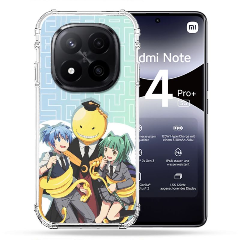 Coque Renforcée Pour Xiaomi Redmi Note 14 PRO PLUS 5G Manga Assassination Classroom Kuro Trio